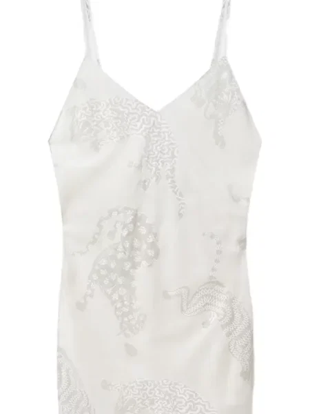 Rochie Stella Mccartney cu broderie de costum alb