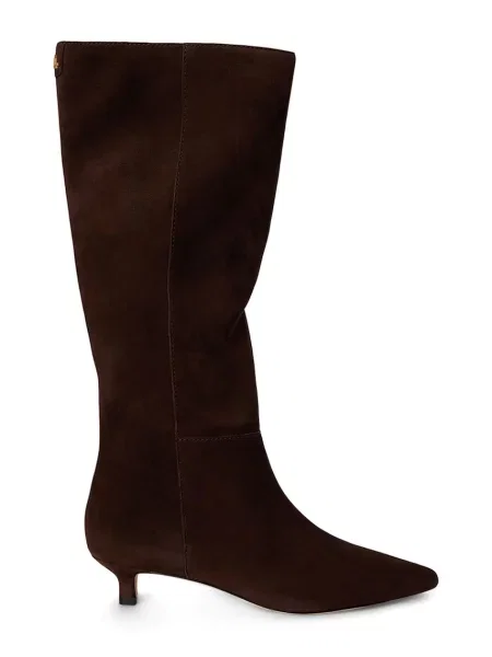 Lauren Ralph Lauren cizme cu cui pentru femei din piele întoarsă Frncsa Tl Hl maro