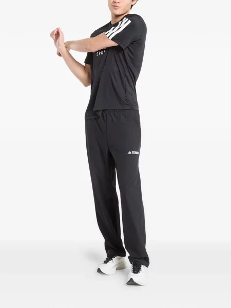 Antrenament grafic tricou Adidas Spezial de jumătate de fermoar negru