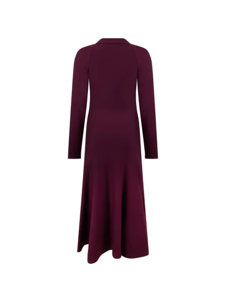 Lung rochie midi Alberta Ferretti de lână roșu