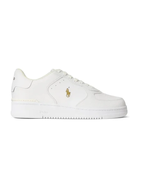 Sneakerși Polo Ralph Lauren din dantelă alb