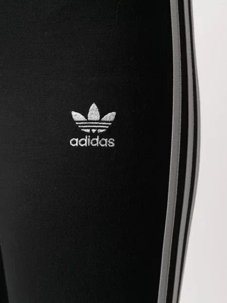 Hanorac cu glugă Adidas cu dungi cu spatele deschis negru