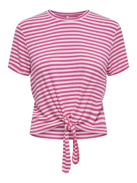 ONLY Tricou ONLBELIA fucsia alb
