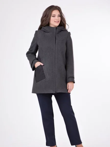 Пальто All Posa текстиль сірий