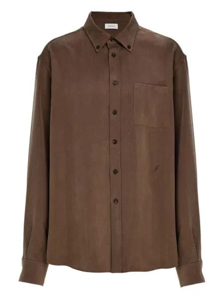 Dlouhá košile Ferragamo s dlouhými rukávy hnědá