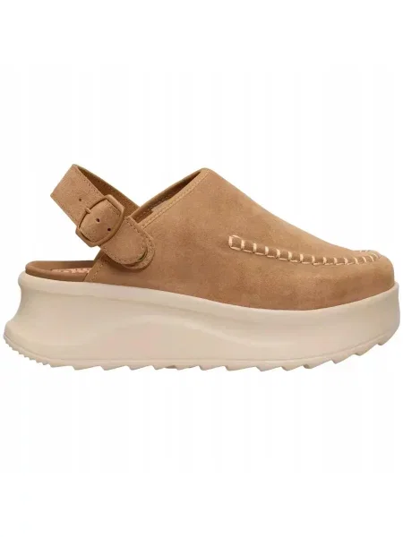 HEYDUDE Chodaki Delray Clog Suede brązowe