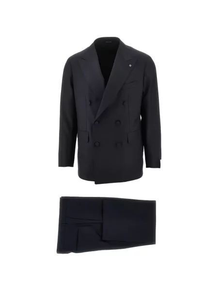 Costum Tagliatore de lână cu două rânduri de nasturi albastru