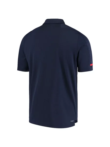 Tricou polo Adidas tricotate cu imagine fără mâneci alb