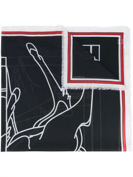 Fular Givenchy cu imagine negru