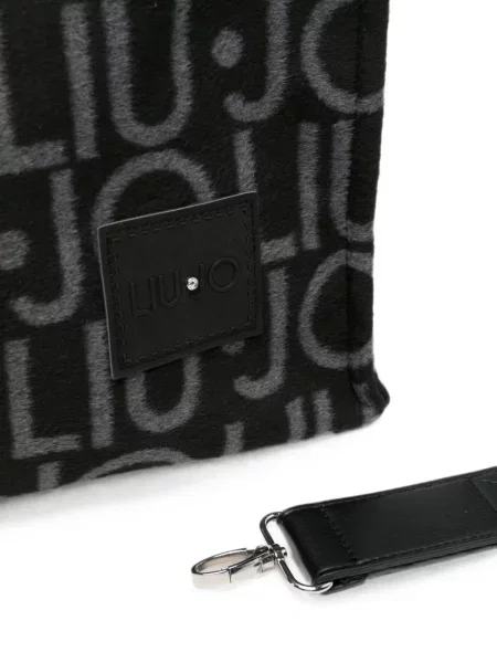 Top Liu Jo din jacard cu autograf negru