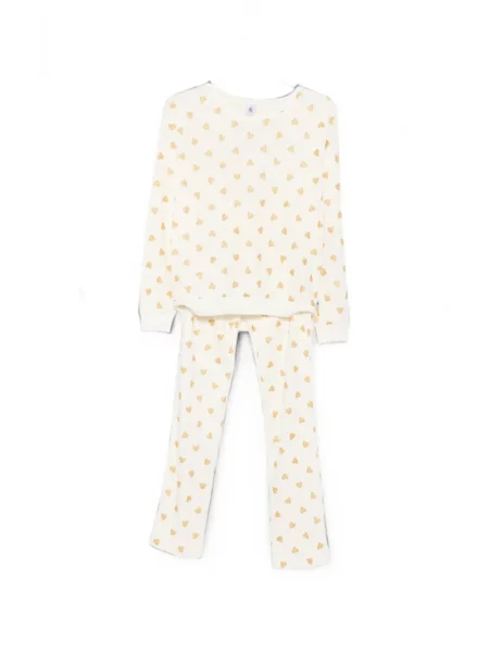 Pijamale Petit Bateau cu imagine cu motiv cu inimi
