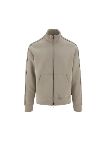 Sweter Emporio Armani z kapturem szary