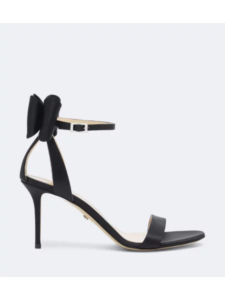 Sandale Mach & Mach cu funde din satin negru