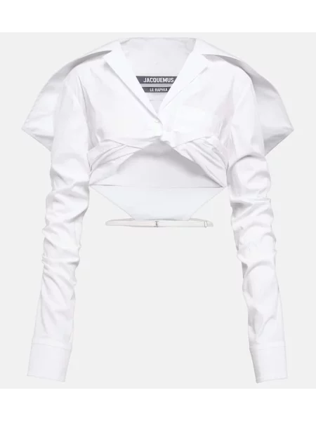 Cropp cămașă Jacquemus alb