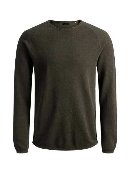 JACK & JONES Pulover JJEHill albastru marin / oliv alb