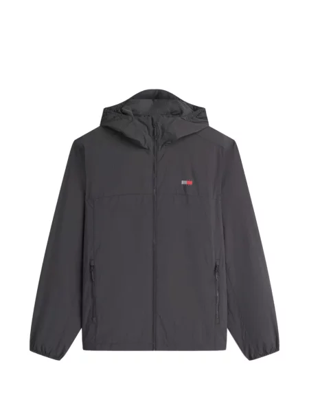 Geacă Tommy Hilfiger cu glugă cu autograf gri