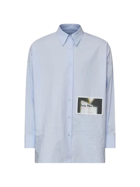 Cămașă Mm6 Maison Margiela cu imagine albastru