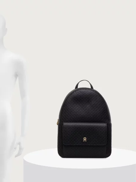 Tommy Hilfiger раница дамска от имитация на кожа черно