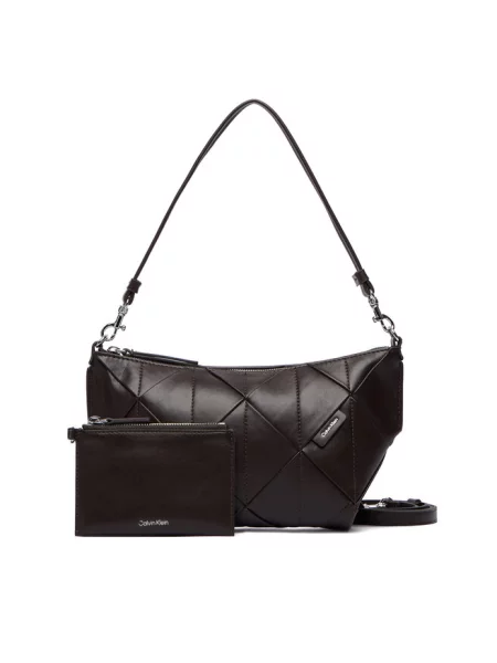 Calvin Klein torebka crossbody z imitacji skóry brązowa