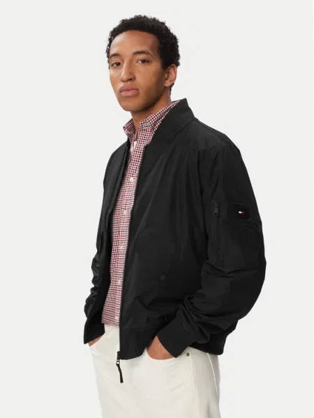 Tommy Hilfiger Bomber jakna Packable Bomber črna