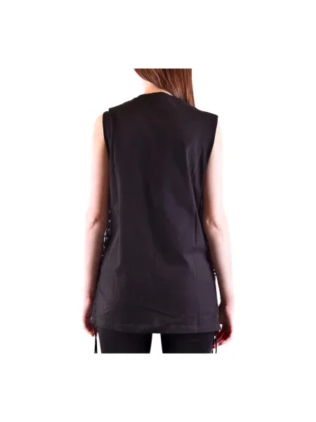 Top Alexander Mcqueen z logo czarny