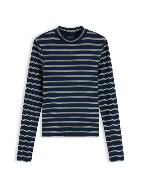 Tommy Jeans Tricou Essential bleumarin alb