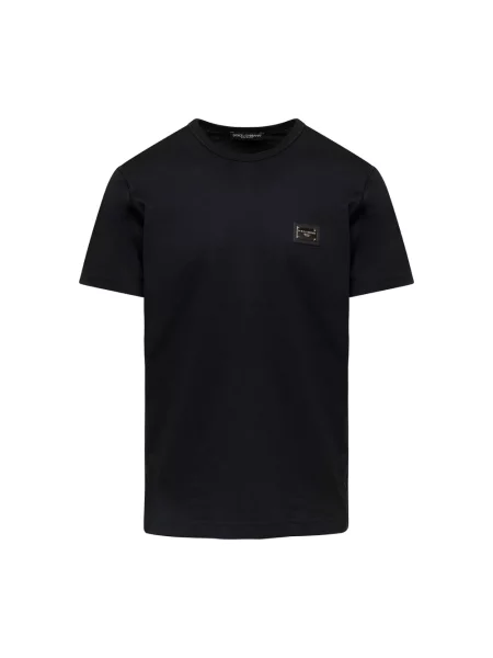 Dolce & Gabbana Koszulki Mężczyzna M Logo Plaque T-Shirt czarny