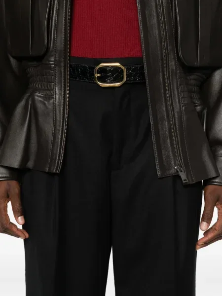 Pantaloni Berwich plisate negru