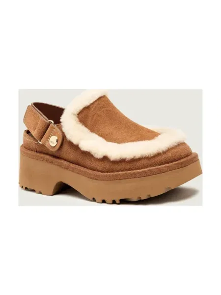 UGG Mules încălțăminte ESMEE CLOG |zamsz |shearling cu adaos de lână bej