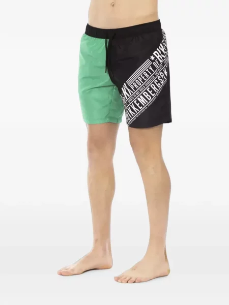 Slip de baie Bikkembergs cu imagine negru