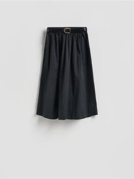 Reserved Fustă midi cu negru