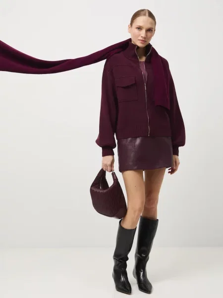 Medicine sweter lekki bordowy