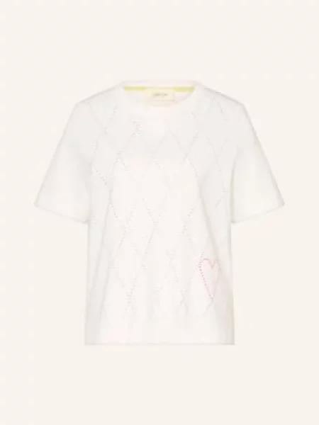 Cartoon Koszulka Z Kamieniami Ozdobnymi weiss biała