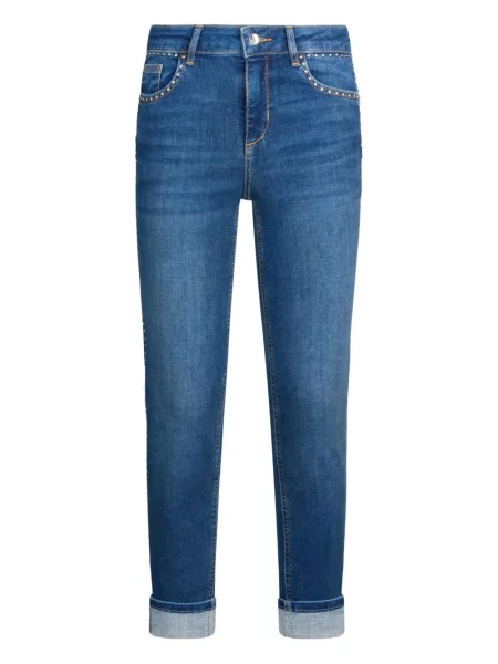 Дънки skinny fit Liu Jo с шипове синьо