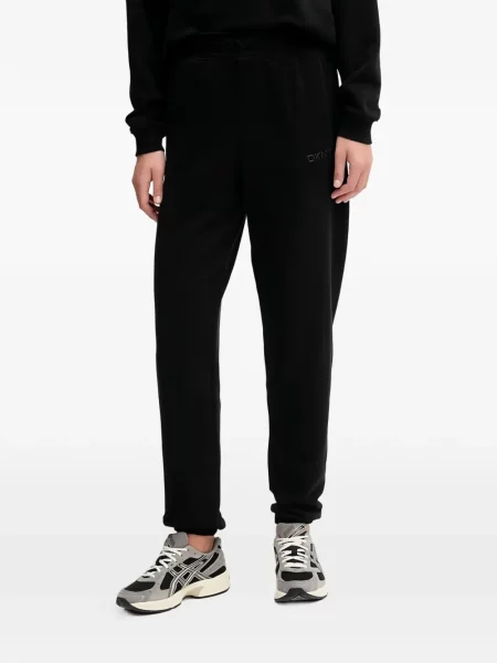 Pantaloni Dkny alergare cu autograf negru