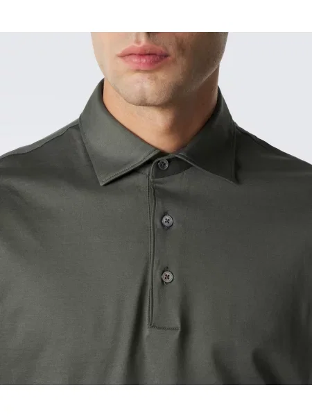 Tricou polo Thom Sweeney din jerseu verde