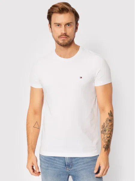 TOMMY HILFIGER Tricou bleumarin / roșu alb
