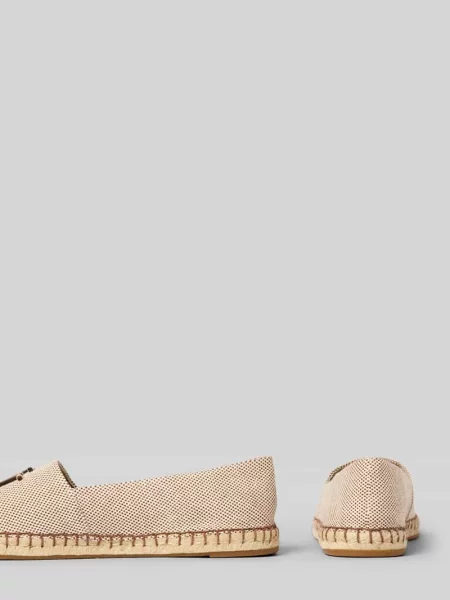 Espadryle z aplikacją z logo model CAMERYN' Lauren Ralph Lauren brązowe