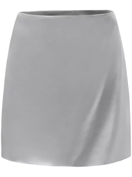 Fusta mini Alejandra Alonso Rojas din satin argintiu