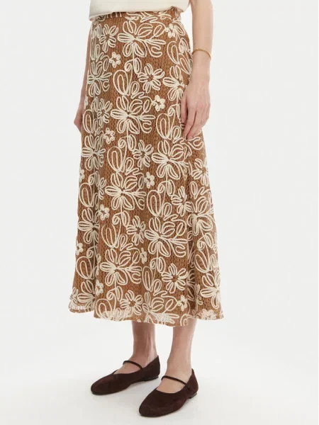 Luisa Spagnoli Спідниця-міді Tenente бежевий