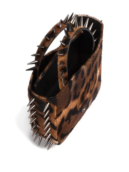 Geantă Le Silla cu imagine cu model leopard maro