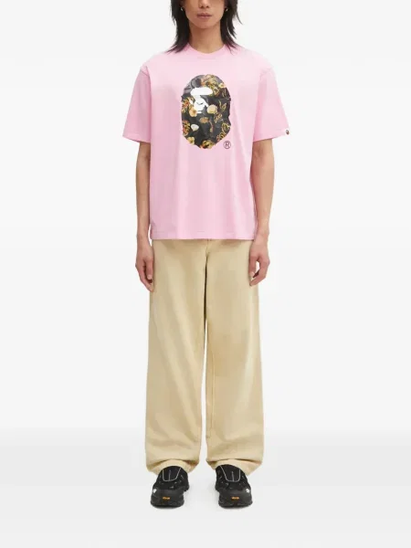 Tricou A Bathing Ape® cu imagine roz