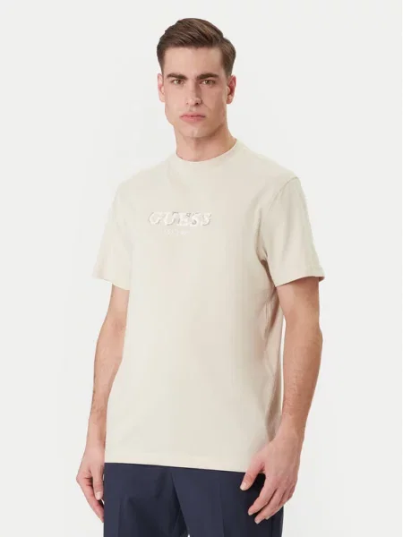 Тениска Guess бежово