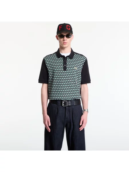 Μπλουζάκι Fred Perry Geometric Polo Shirt Black L μαύρο