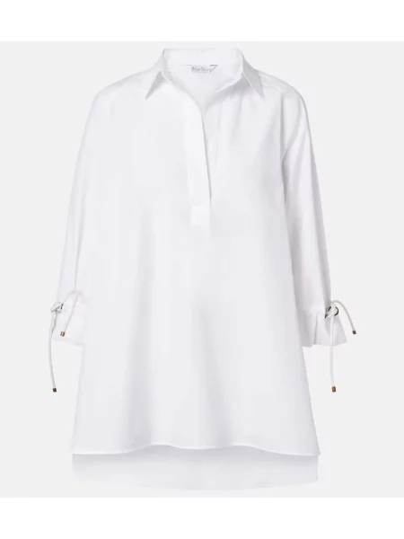 Koszula Max Mara popelinowa biała