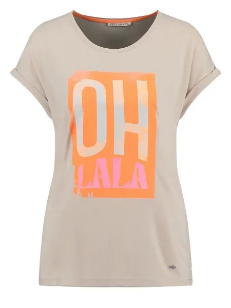 Key Largo Tricou Ohlala kitt / mov orhidee / portocaliu închis alb