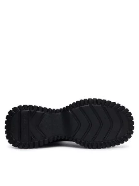 KARL LAGERFELD Bokacsizma Kreeper Wedge fekete