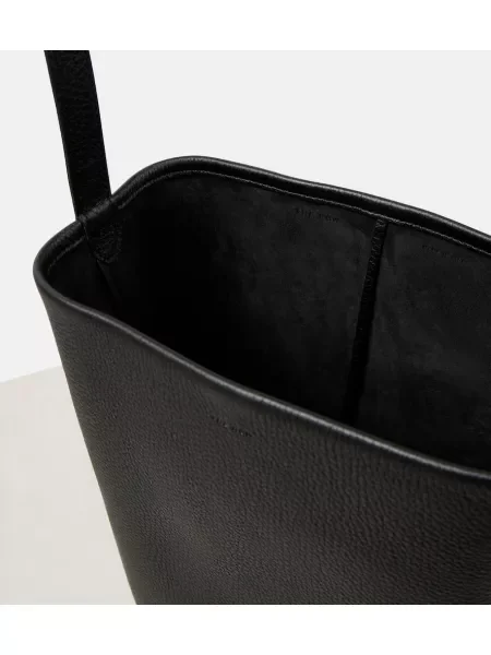 Geantă shopper The Row din piele negru