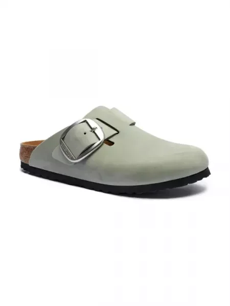 Birkenstock De piele mules încălțăminte Boston Big Buckle verde
