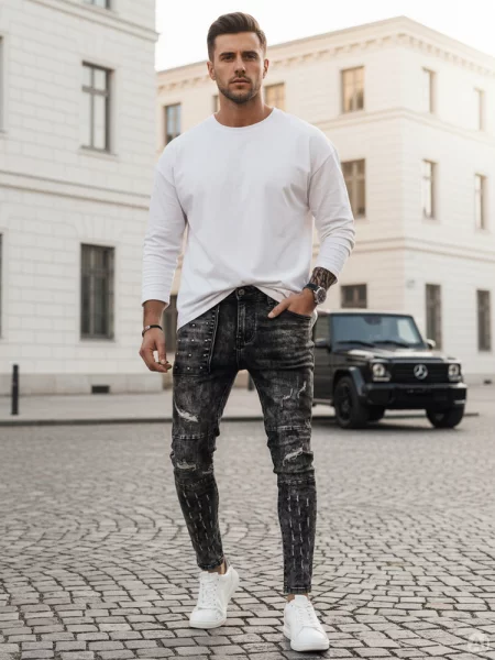 Spodnie jeansowe Dstreet czarne